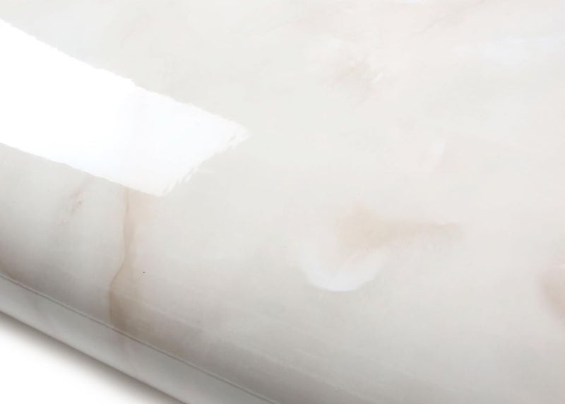 ROSEROSA Peel and Stick Glossy Faux Marble Architectural Film Self-Adhesive Vinyl Film Wallpaper Door Wrap Counter Top Border Mirror Molding Trim NI987 - Image 1
